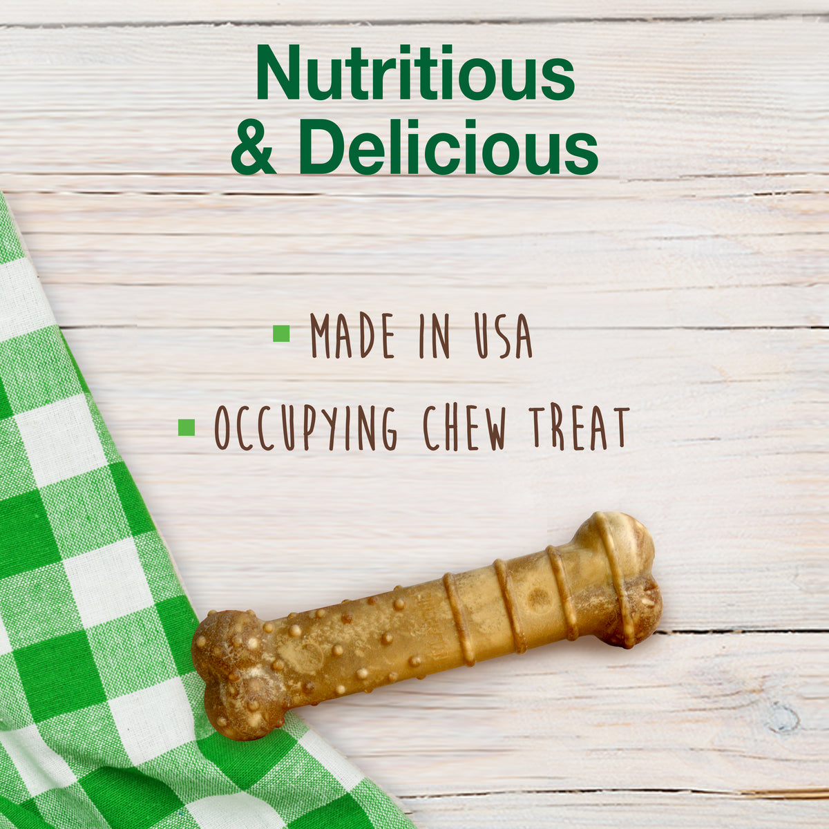 Nylabone Healthy Edibles All-Natural Long Lasting Chew Treats Turkey & Apple Small (4 Count)