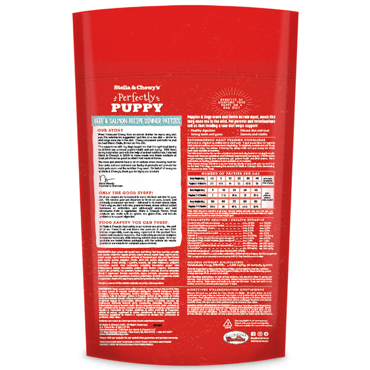 Freeze-Dried Perfectly Puppy Beef &amp; Salmon Patties - 14 oz