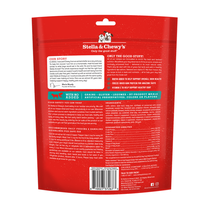 Freeze-Dried Solutions Skin &amp; Coat Lamb &amp; Salmon - 4.25 oz