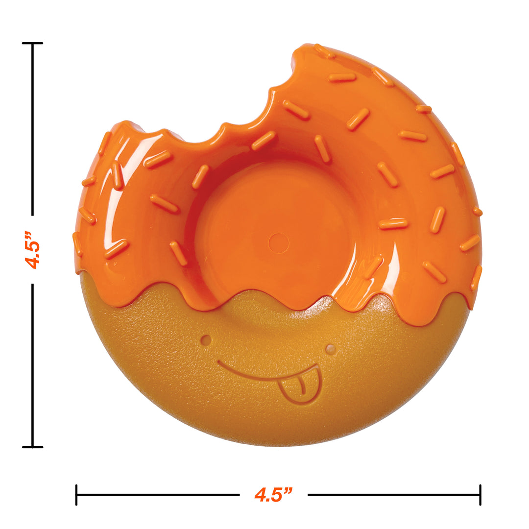 Nylabone Power Chew Donut Dog Chew Toy 70th Birthday Orange Pumpkin &amp; Peanut Butter Large (1 Count)