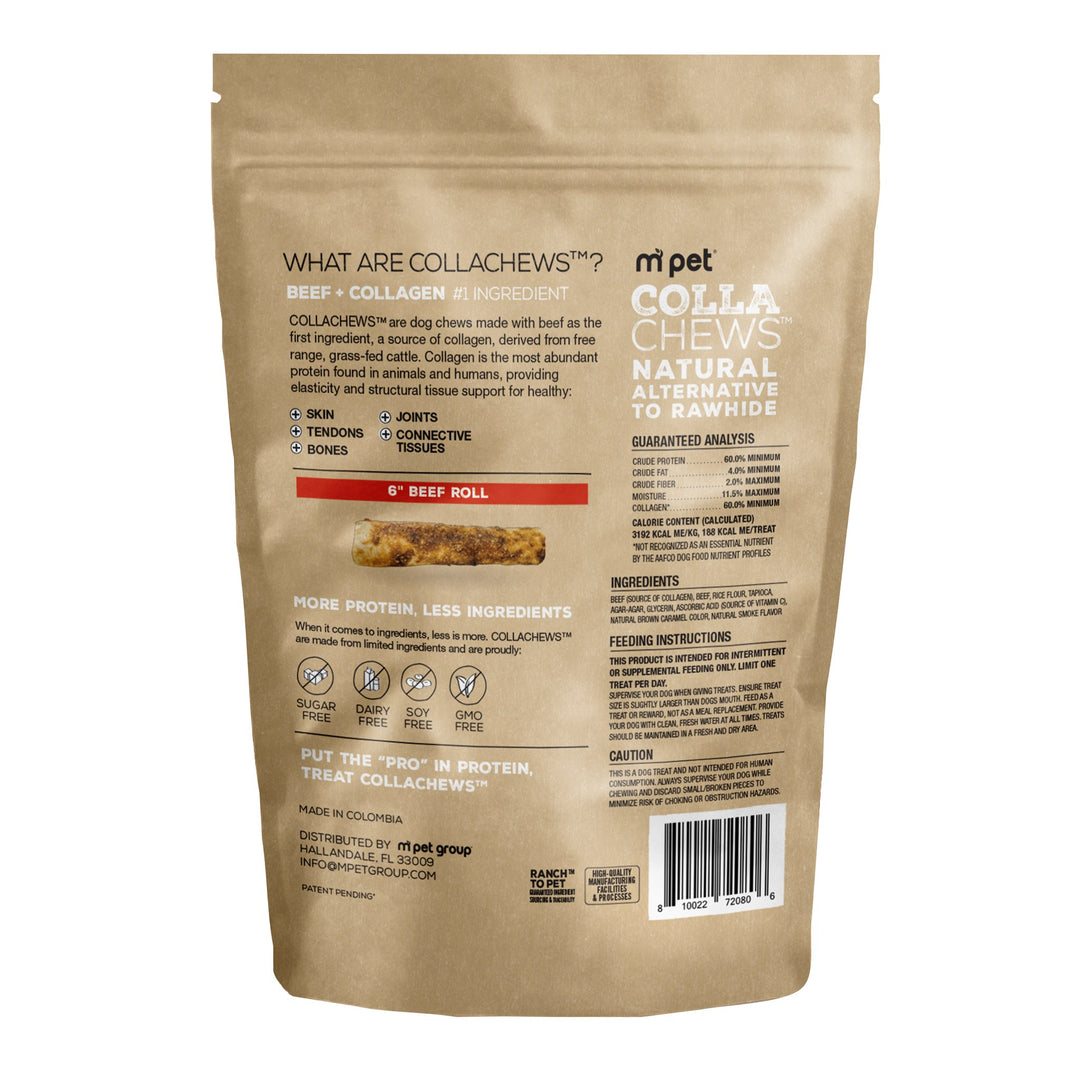 CollaChews Collagen Rolls Beef 6in 4 pack