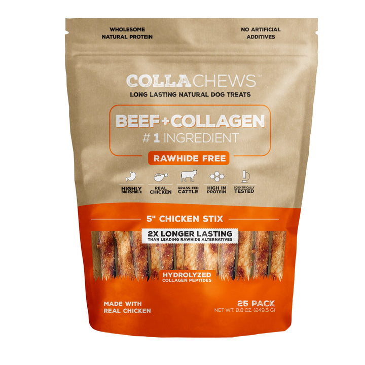 CollaChews Collagen Sticks Chicken 5in 25 CT