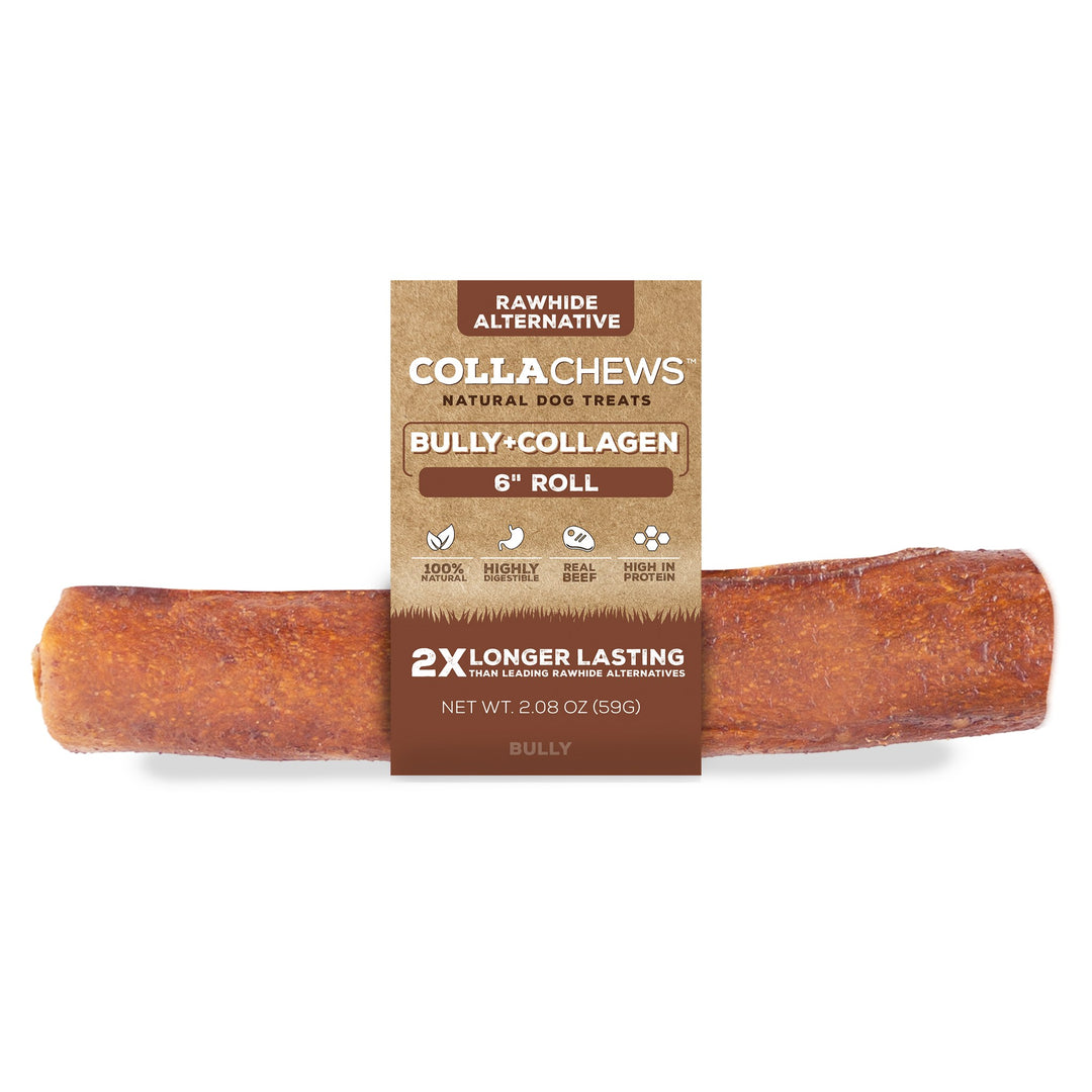 CollaChews Collagen Roll Bully 6in