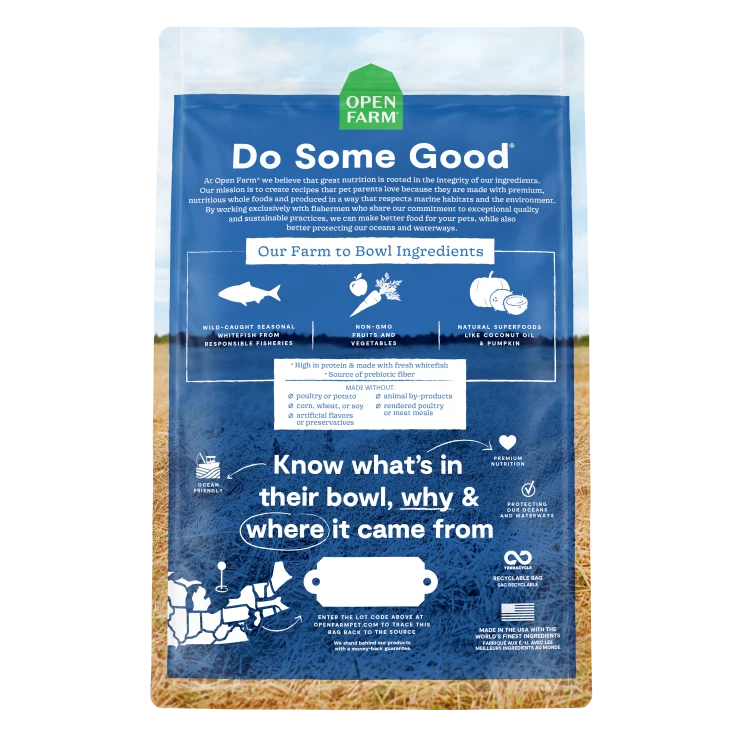 Open Farm Grain Free Catch of the Season Whitefish Dog 4 lb