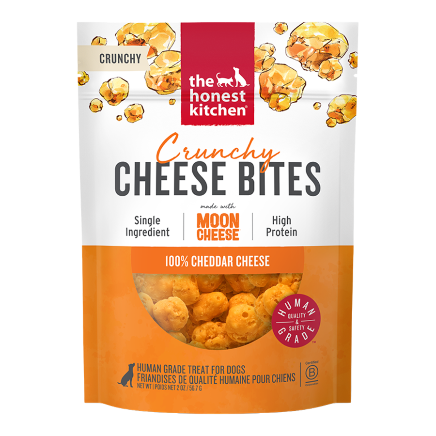 Honest Kitchen Dog Treat Wishes Cheese Bites Cheddar 2 oz