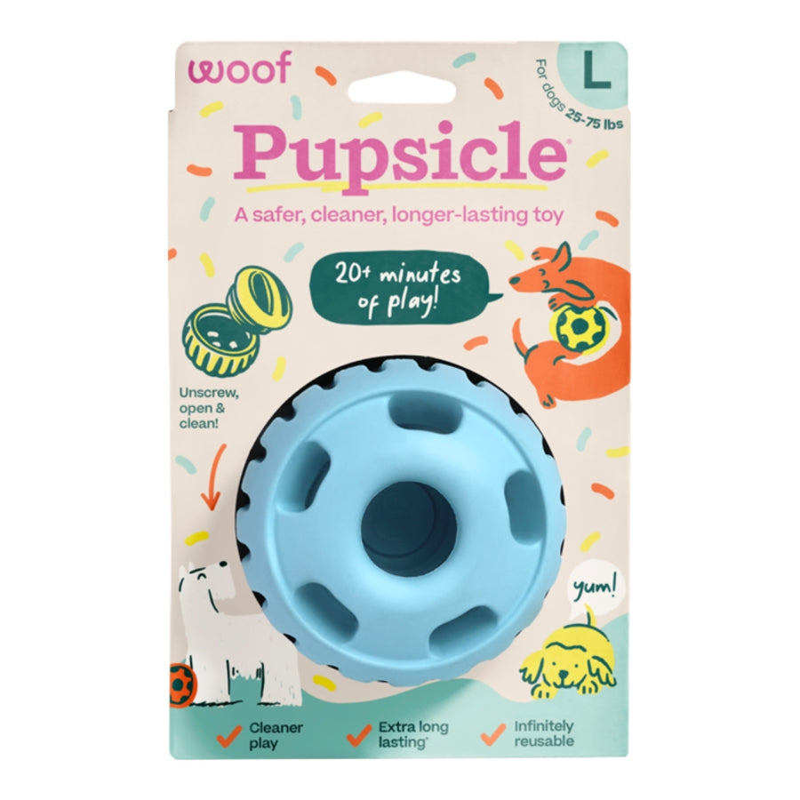 Woof Dog Toy Pupsicle Birthday Blue Large