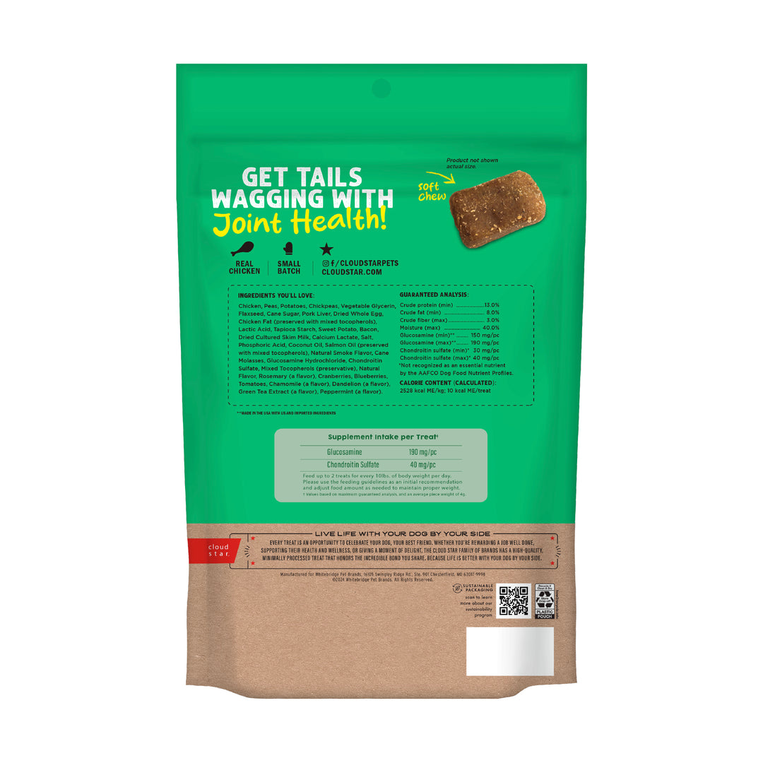 Cloud Star Dynamo Dog Functional Treats Hip Joint Chicken 14 oz - back
