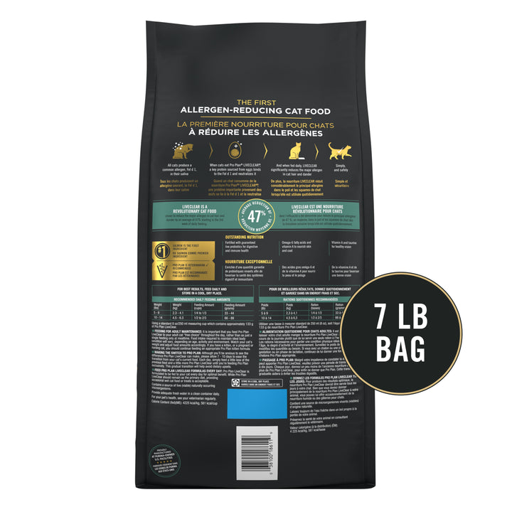 Pro Plan Live Clear Allergen Reducing Salmon Rice Cat 7 lb back