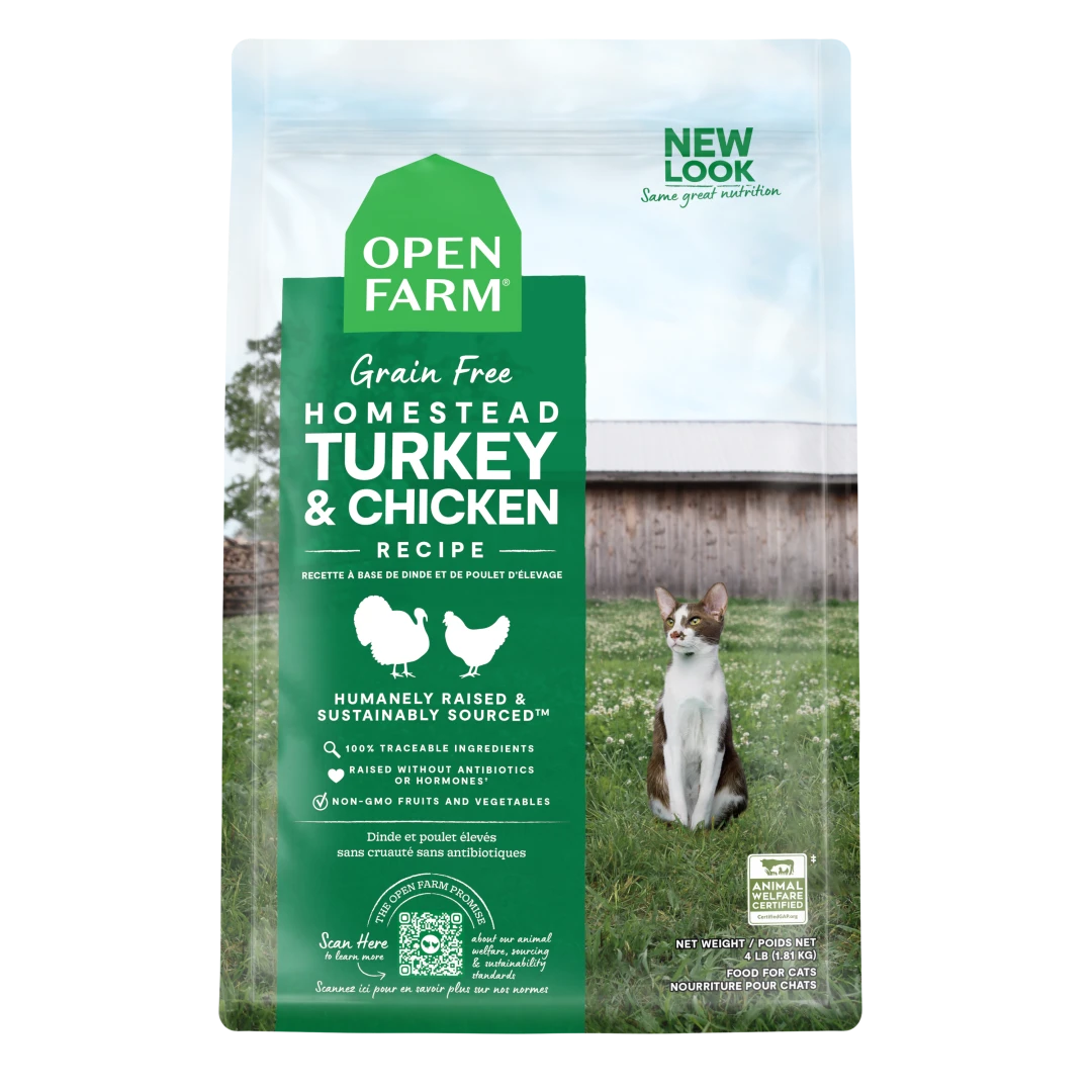 Open Farm Cat Dry GF Turkey Chicken Homestead 4lb