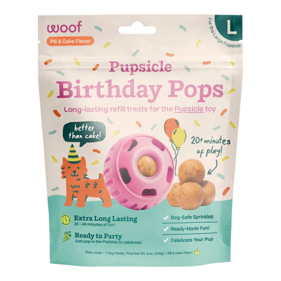 Woof Dog Treat Birthday Pops Large 8 oz