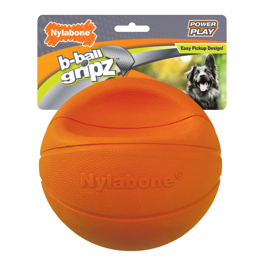 Nylabone Power Play B-Ball Gripz Basketball Dog Toy Large 6.5 Inch (1 Count)