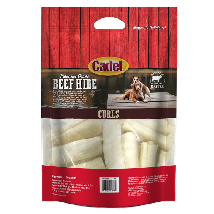Cadet Premium Grade Beef Hide Dog Chew Curls 5 Pound