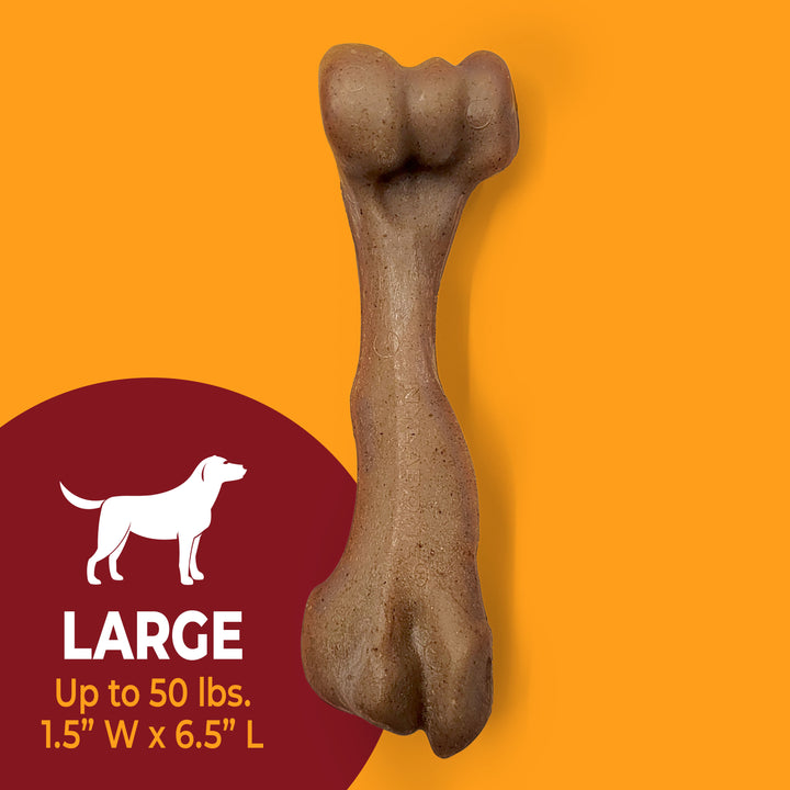 Nylabone Strong Chew Femur Bone Dog Chew Toy Made with Real Bison &amp; Venison Large (1 Count)