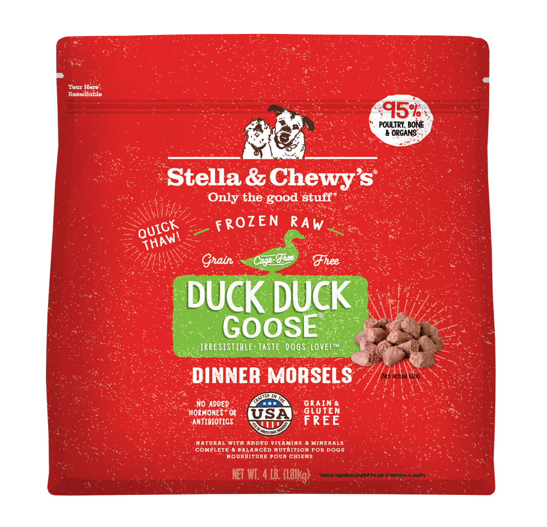 Frozen Duck Duck Goose Morsels - 4 lb