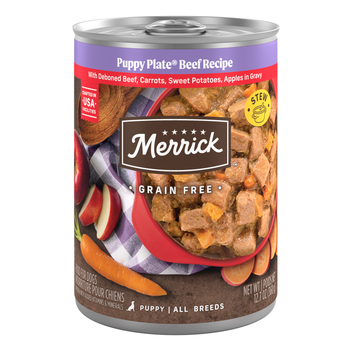 Merrick Puppy Plate Beef Recipe 12.7 oz Can