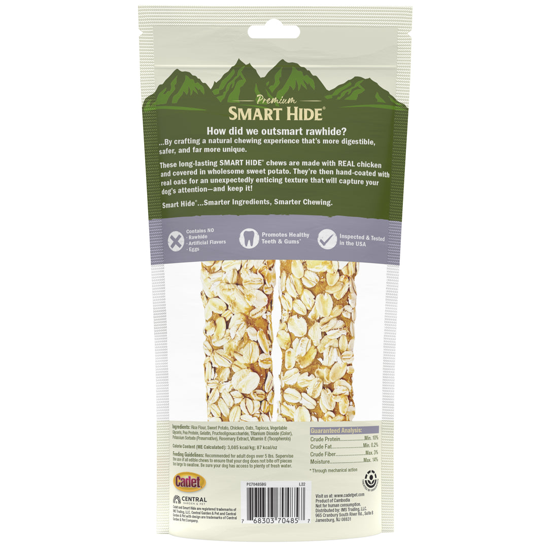 Cadet Smart Hide Rawhide Free Dog Chews Chicken, Sweet Potato, &amp; Oats (2 Count)