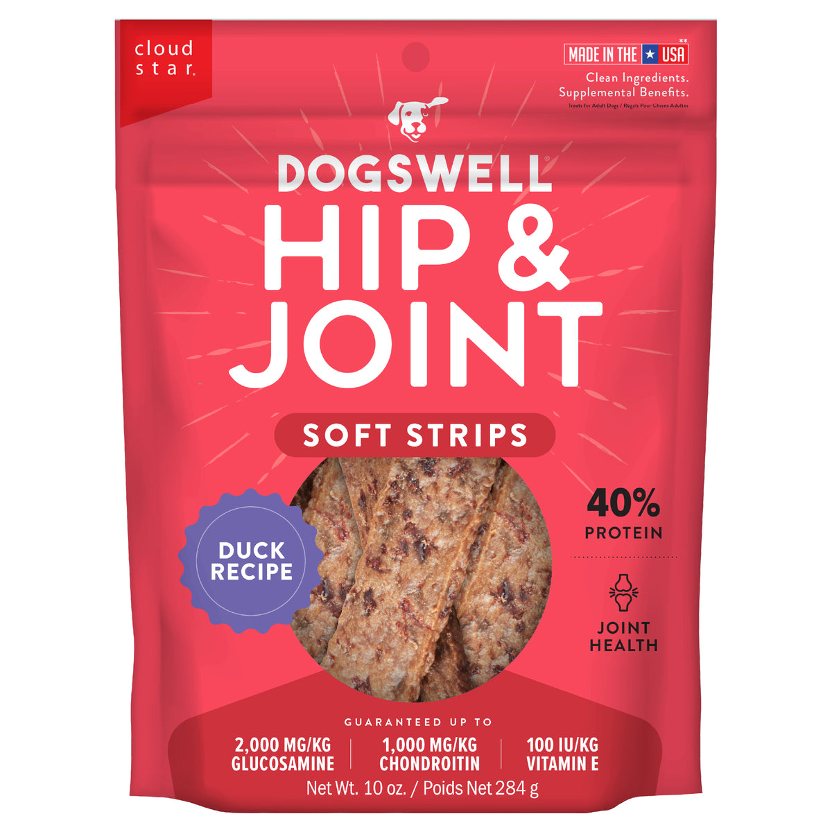 Dogswell Hip Joint Grain Free Duck Soft Strips 10 oz