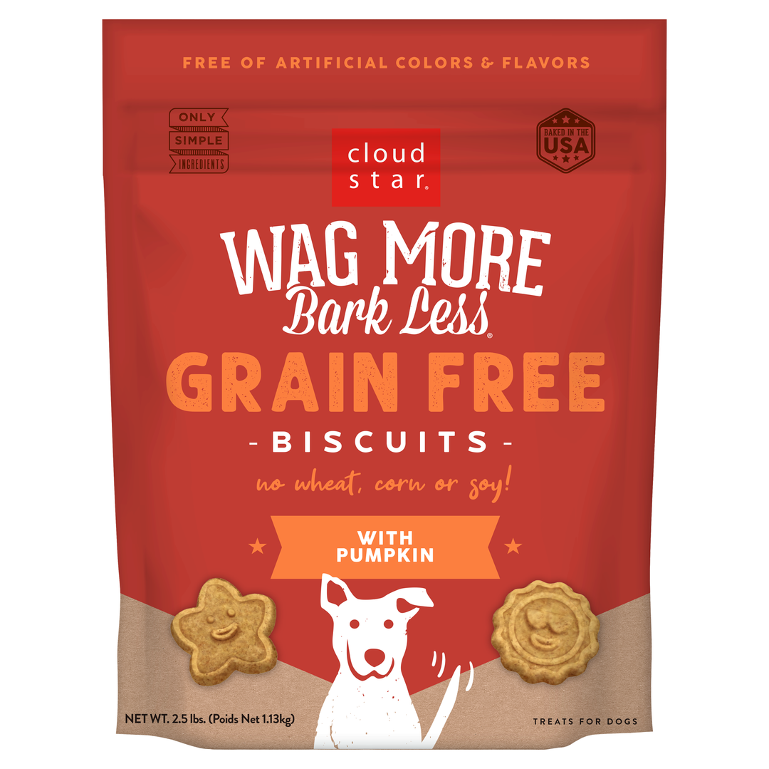 Wag More Bark Less GF Oven Baked Treats with Pumpkin 2.5lb
