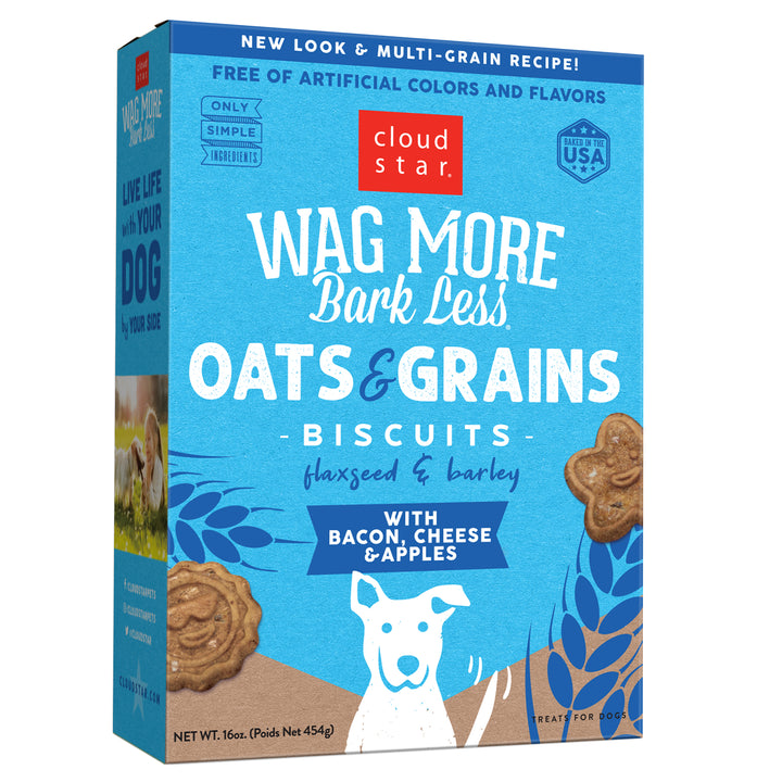 Wag More Bark Less Bacon Cheese and Apple Crunchy Treats 16 oz