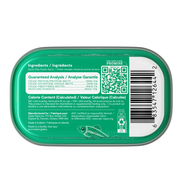 Open Farm Arctic Char Topper Dog 4.59oz