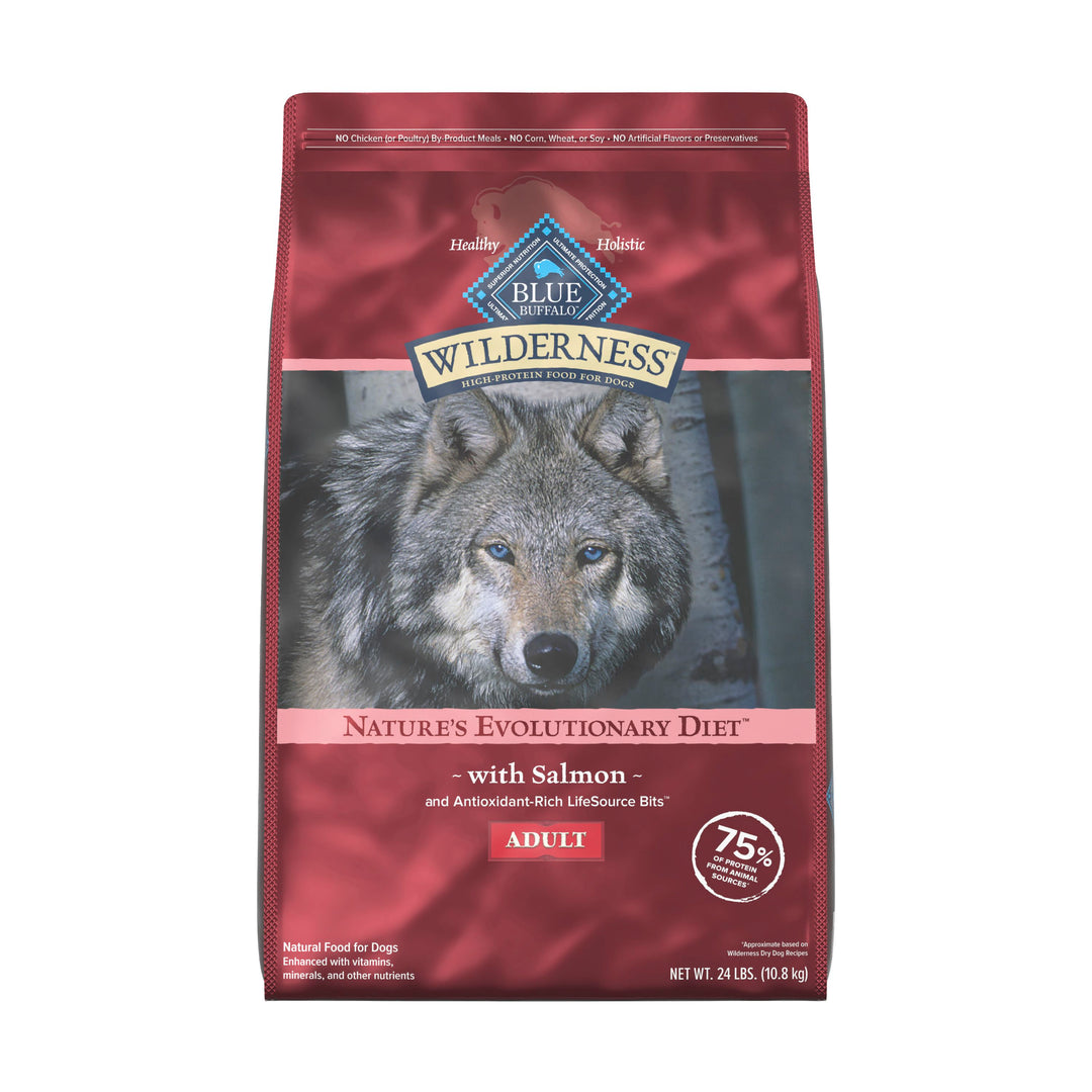 Blue Buffalo Wild High Protein Nat Adult Dry Whole Grain Sal 24 lb bag