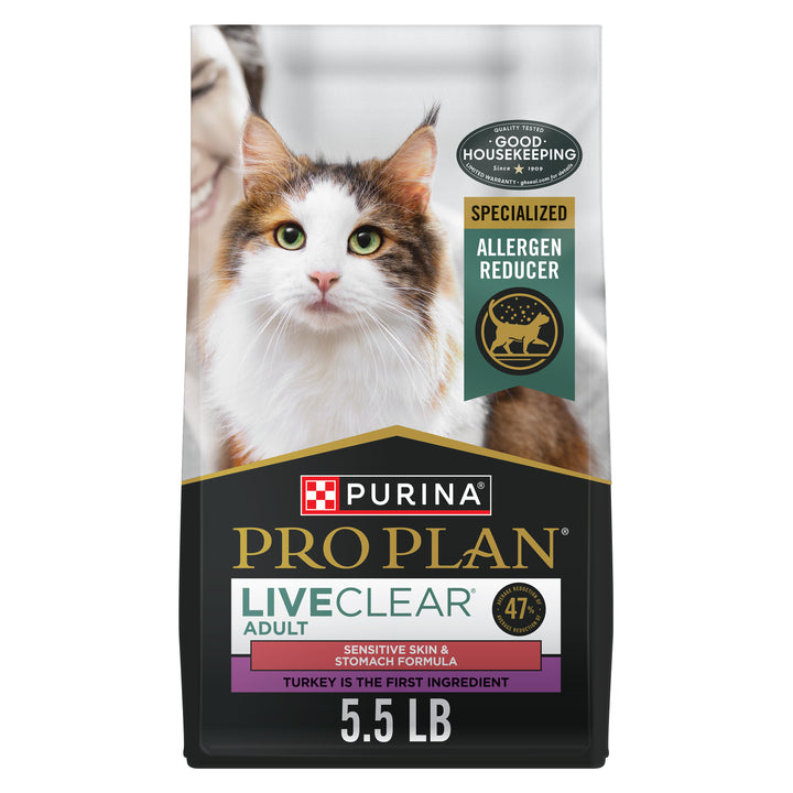 Pro Plan Live Clear Allergen Reducing Sens. Skin Stomach Turkey Cat 5.5 lb