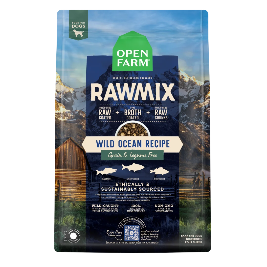 Open Farm RawMix Wild Ocean Recipe Grain Legume Free Dog 20 lb