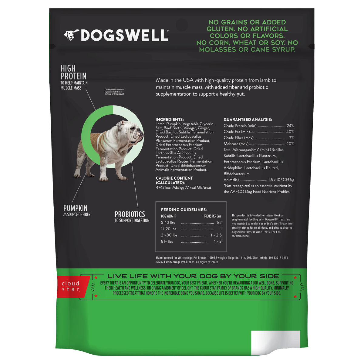 Dogswell Gut Health Lamb Jerky 10 oz