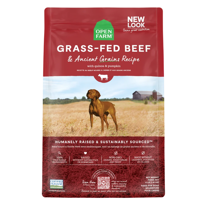 Open Farm Grass Fed Beef with Ancient Grains 22lb