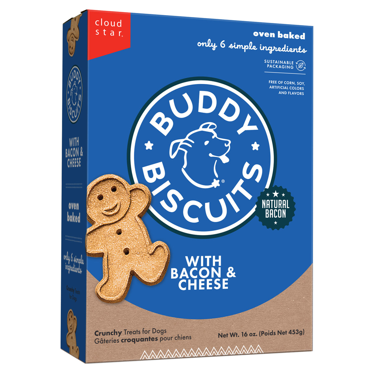 Cloud Star Original Buddy Biscuits Bacon and Cheese 16 oz