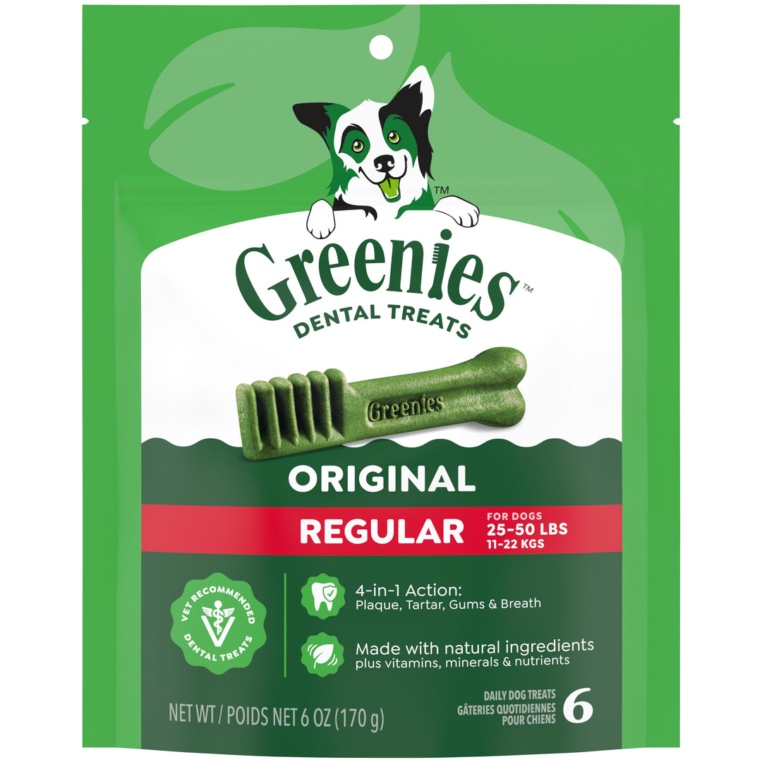 Greenies 6oz Bag Dog Treats Size Regular