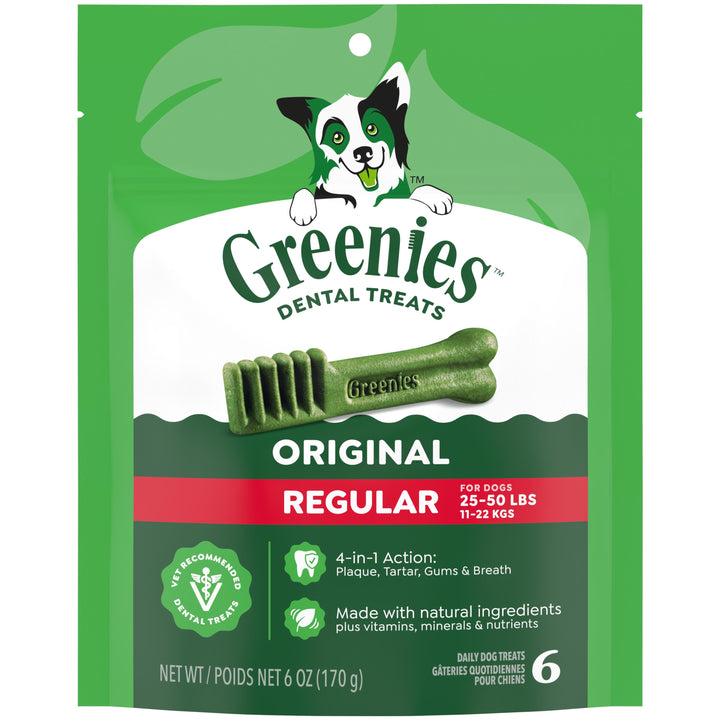 Greenies 6oz Bag Dog Treats Size Regular