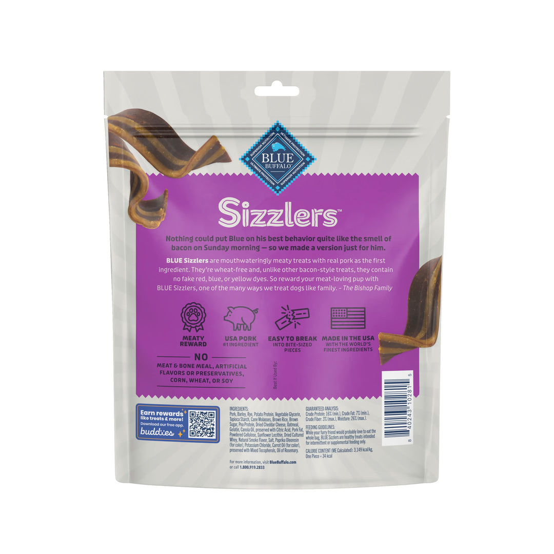 Blue Buffalo Sizzlers Bacon Style Treat 6oz.