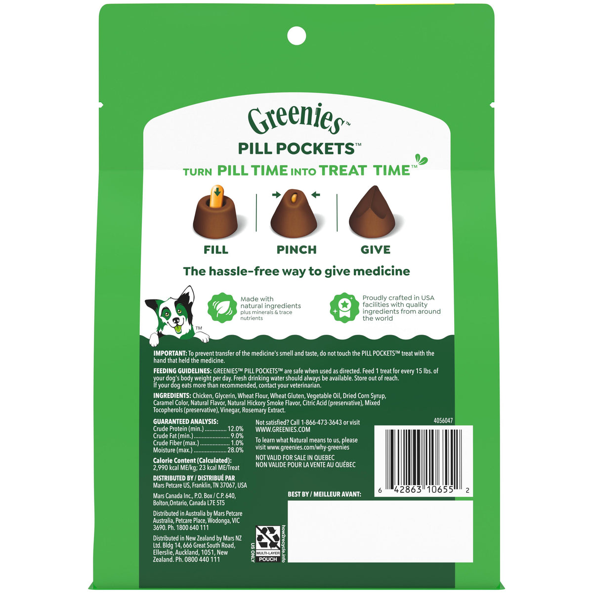 GREENIES PILL POCKETS Hickory Smoke Flavor - Capsule 15.8 oz