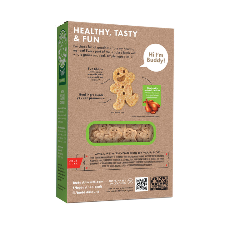 Buddy Biscuits Teeny Crunch Roasted Chicken 8 oz - back