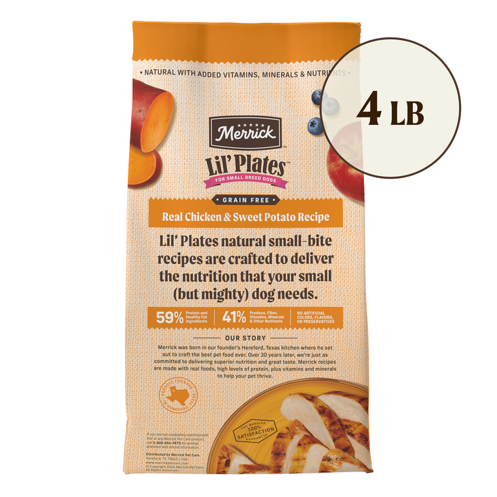 Merrick Lil Plates Chicken 4lb back