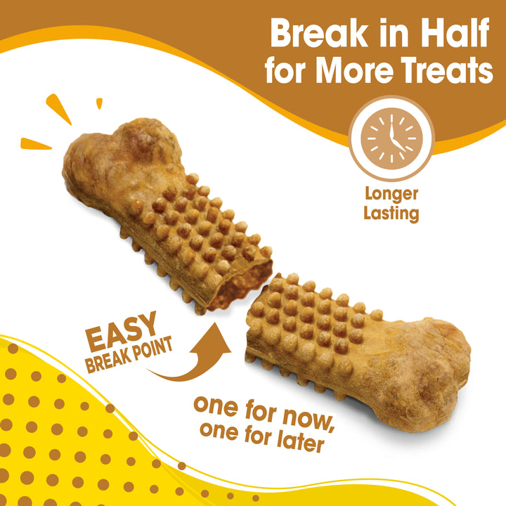 Nylabone Nubz Peanut Butter Dog Chew Treats Large (18 Count)