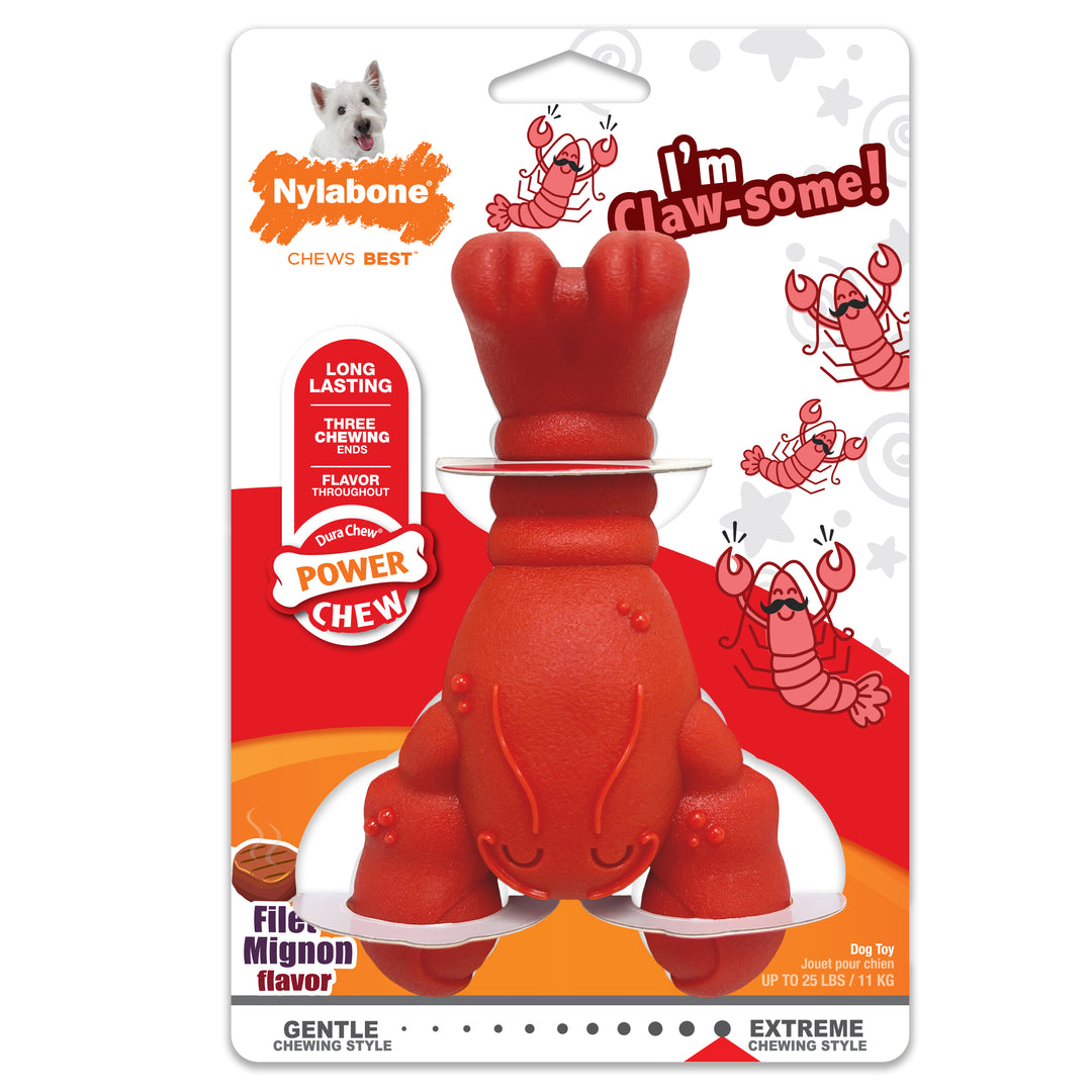 Nylabone Power Chew Lobster Dog Chew Toy Filet Mignon Small (1 Count)
