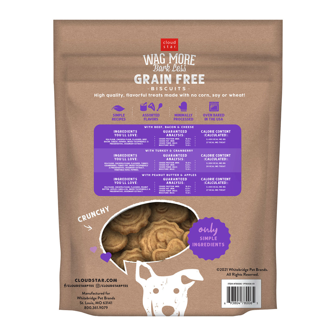 Wag More Bark Less Grain Free Assorted Crunchy Treats 2.5 lb - back