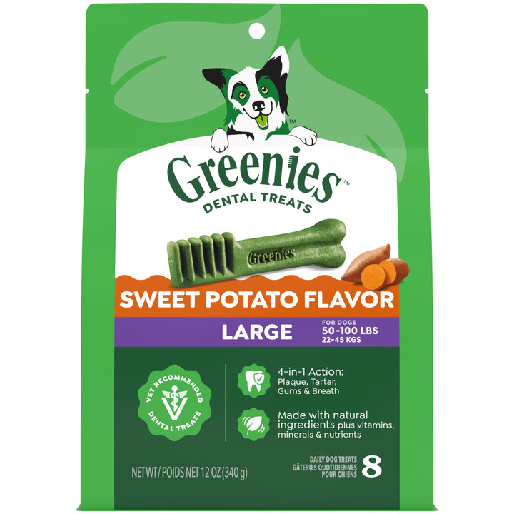 Greenies Dog Dental Treats Sweet Potato Large 12 oz