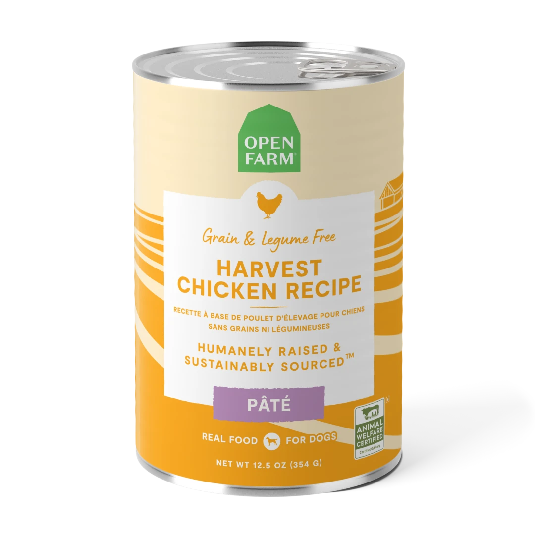 Open Farm Grain Free Harvest Chicken Dog can 12.5