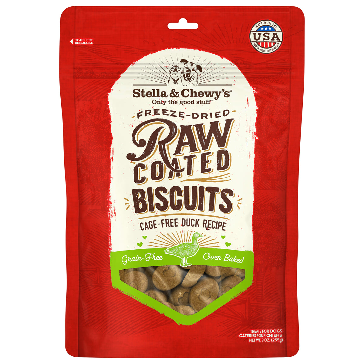 Raw Coated Biscuits Duck - 9 oz