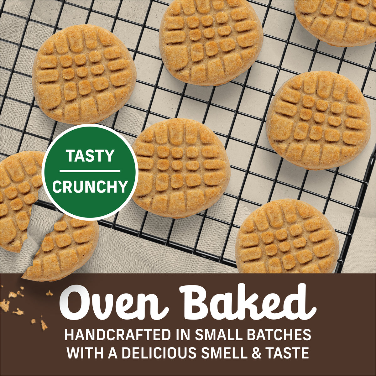 Merrick Oven Baked Pawsome Peanut Butter Dog Treat 11 oz unpacked