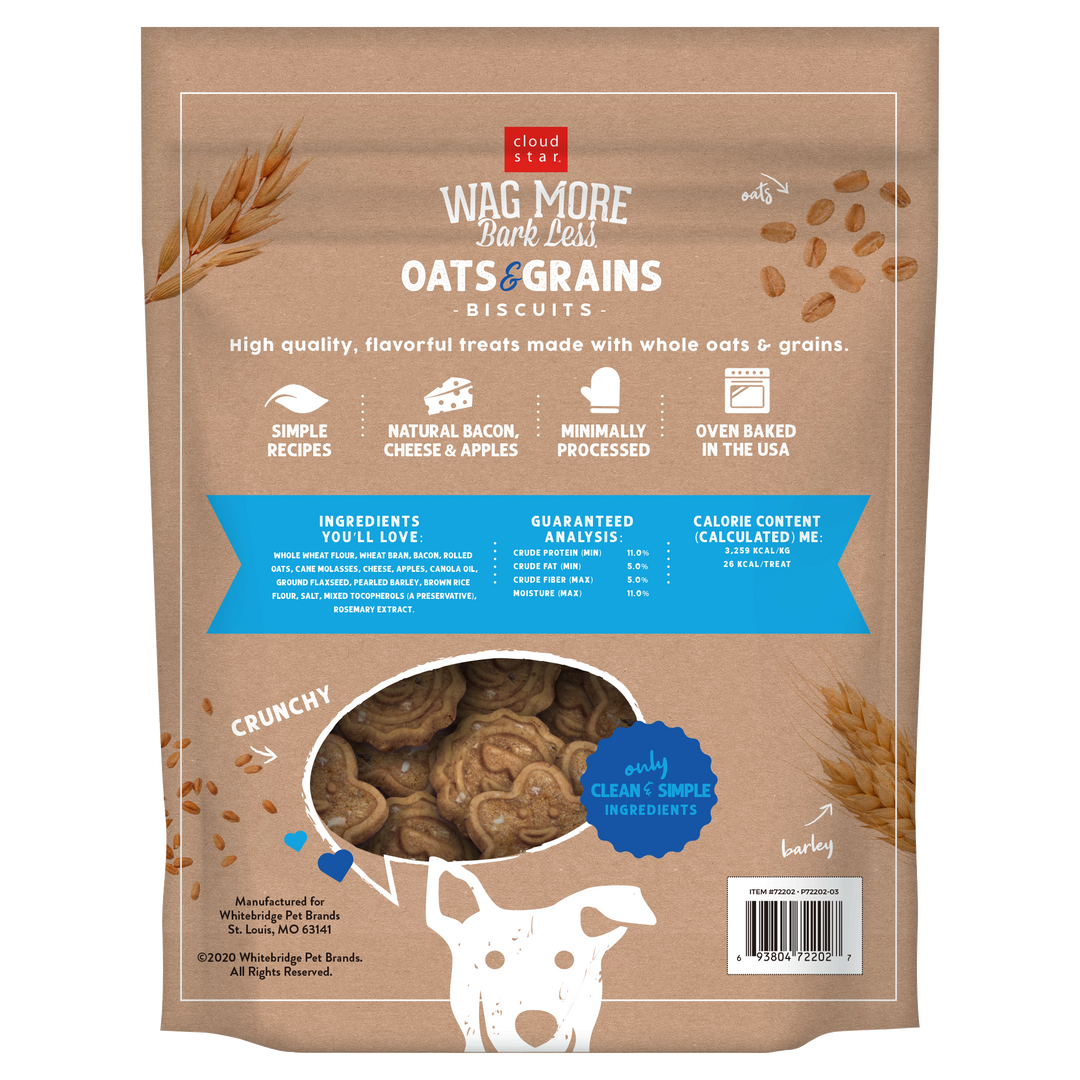 Cloud Star Wag More Bacon Chz n Apple Treats 3lb - back