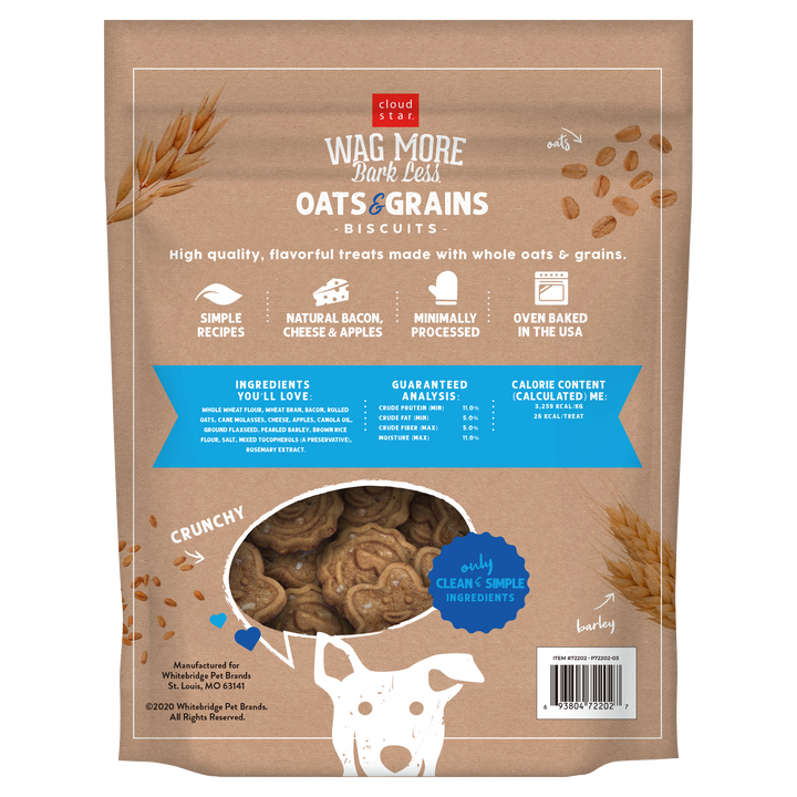 Cloud Star Wag More Bacon Chz n Apple Treats 3lb - back