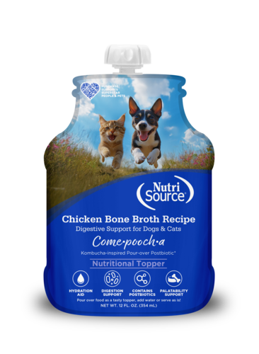 Nutri Source Come Pooch Chicken Broth Food Topper 12 oz