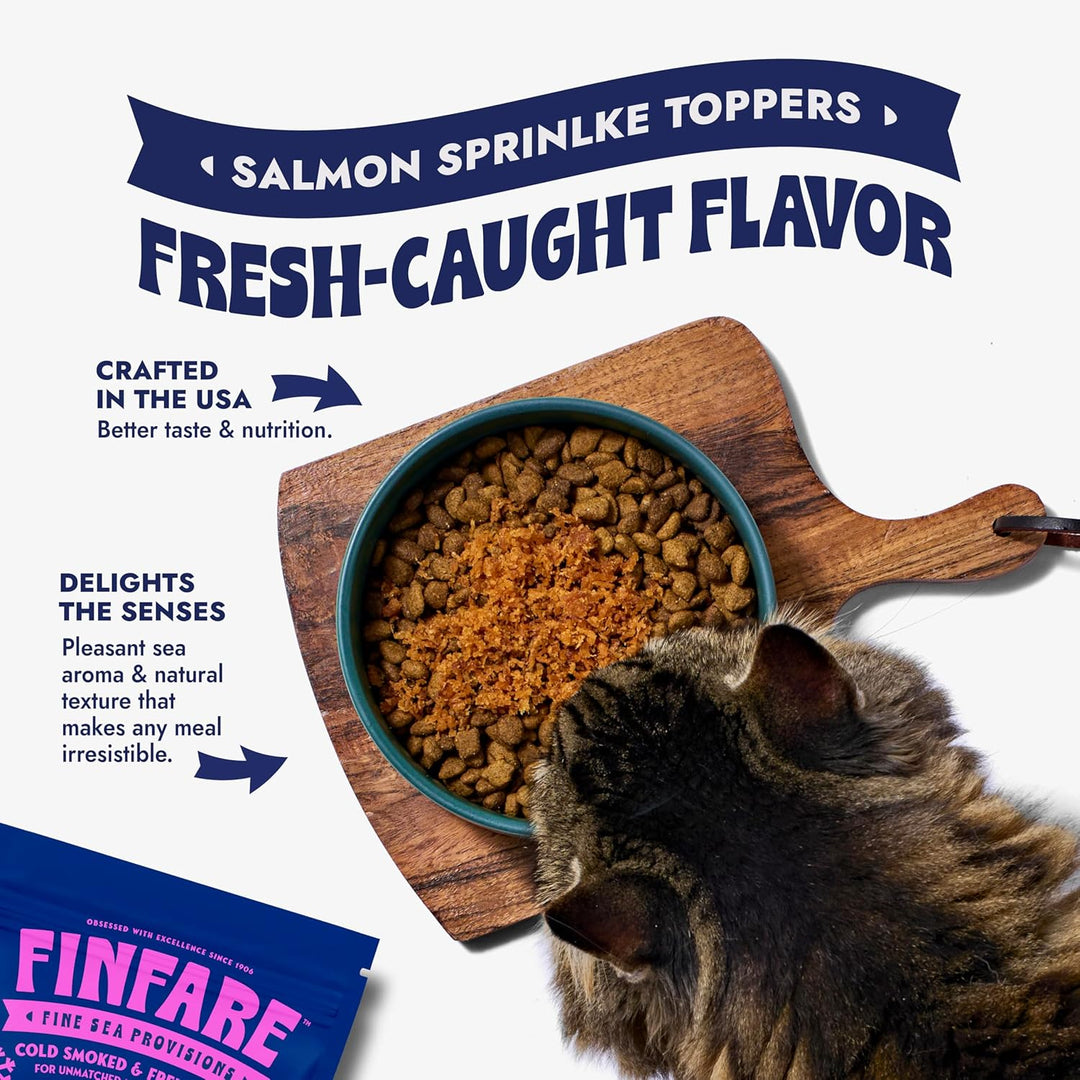 Finfare Cat Freeze Dried Sprinkles Topper Smoked Salmon 1.3oz