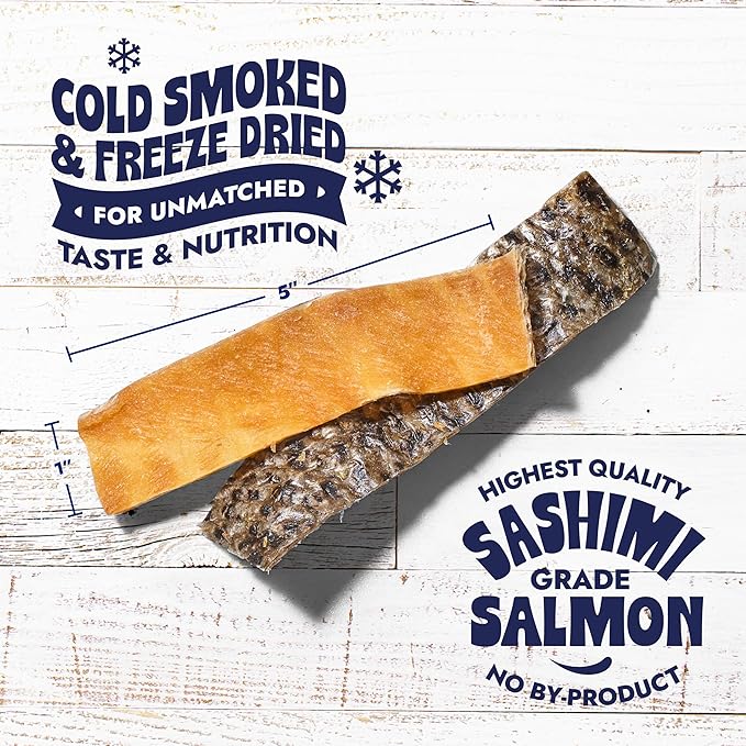 Finfare Grain Free Freeze Dried Strip Smoked Salmon Skin 9oz