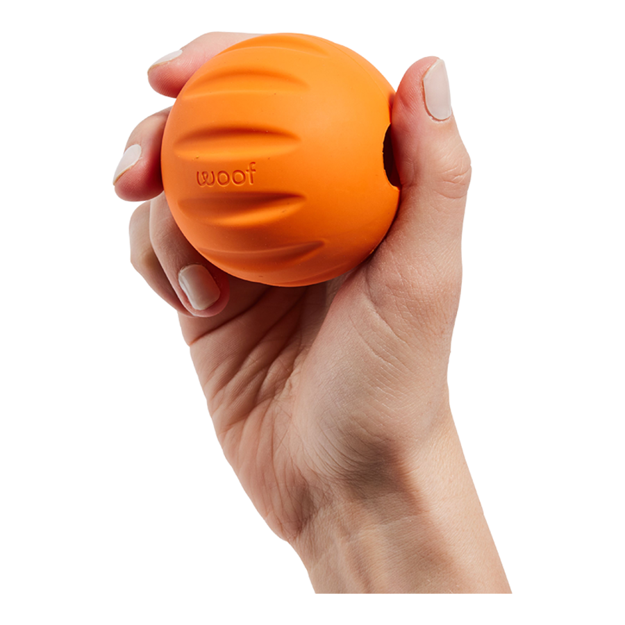 Woof Dog Toy Forager Flyball Single Orange