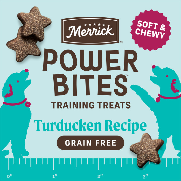 Merrick Power Bites Turducken Recipe 6oz unpacked